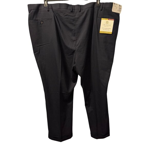 J.M. Haggar Big/Tall Pleated  Fit Dress Pants Dark Navy Hidden Expandable Waistb - Picture 9 of 11